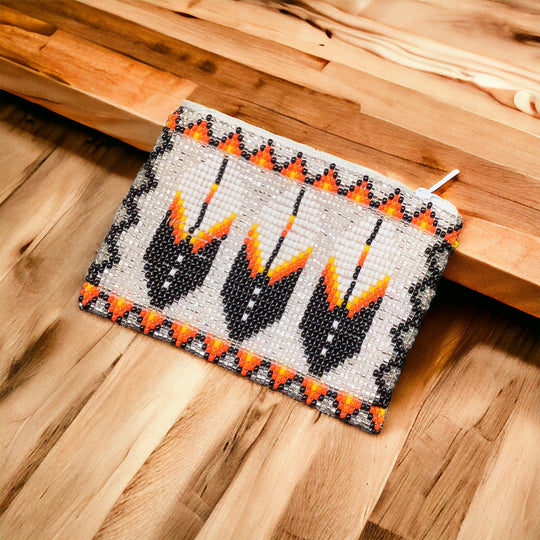 OLDTRIBES™ Feather Beaded coin purse