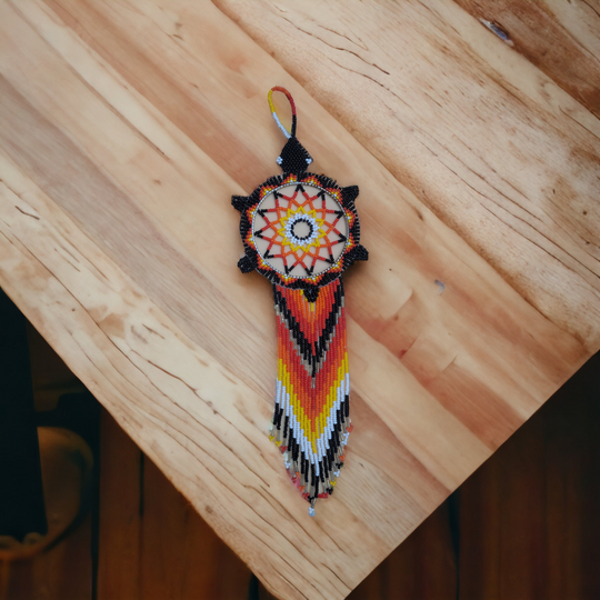 Black Sun Star Beaded Dream Catcher