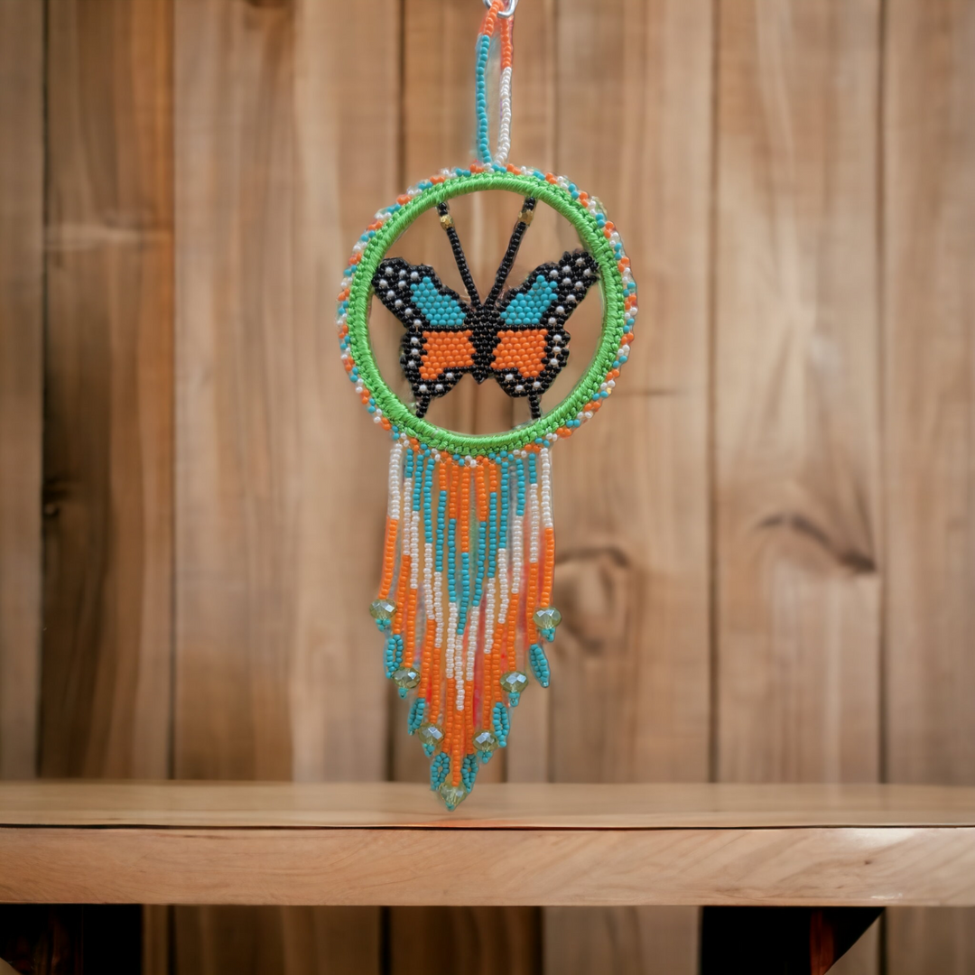 Orange and Teal Butterfly Dream Catchers