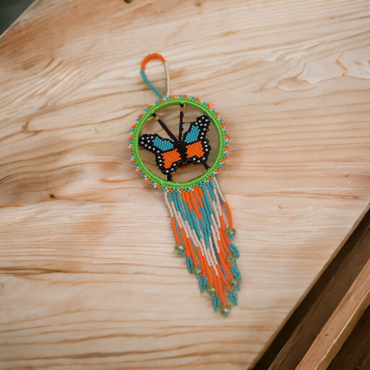 Orange and Teal Butterfly Dream Catchers