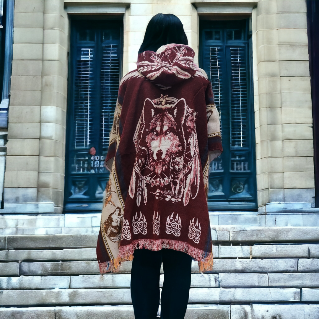 Wolf Moon - Handmade Poncho