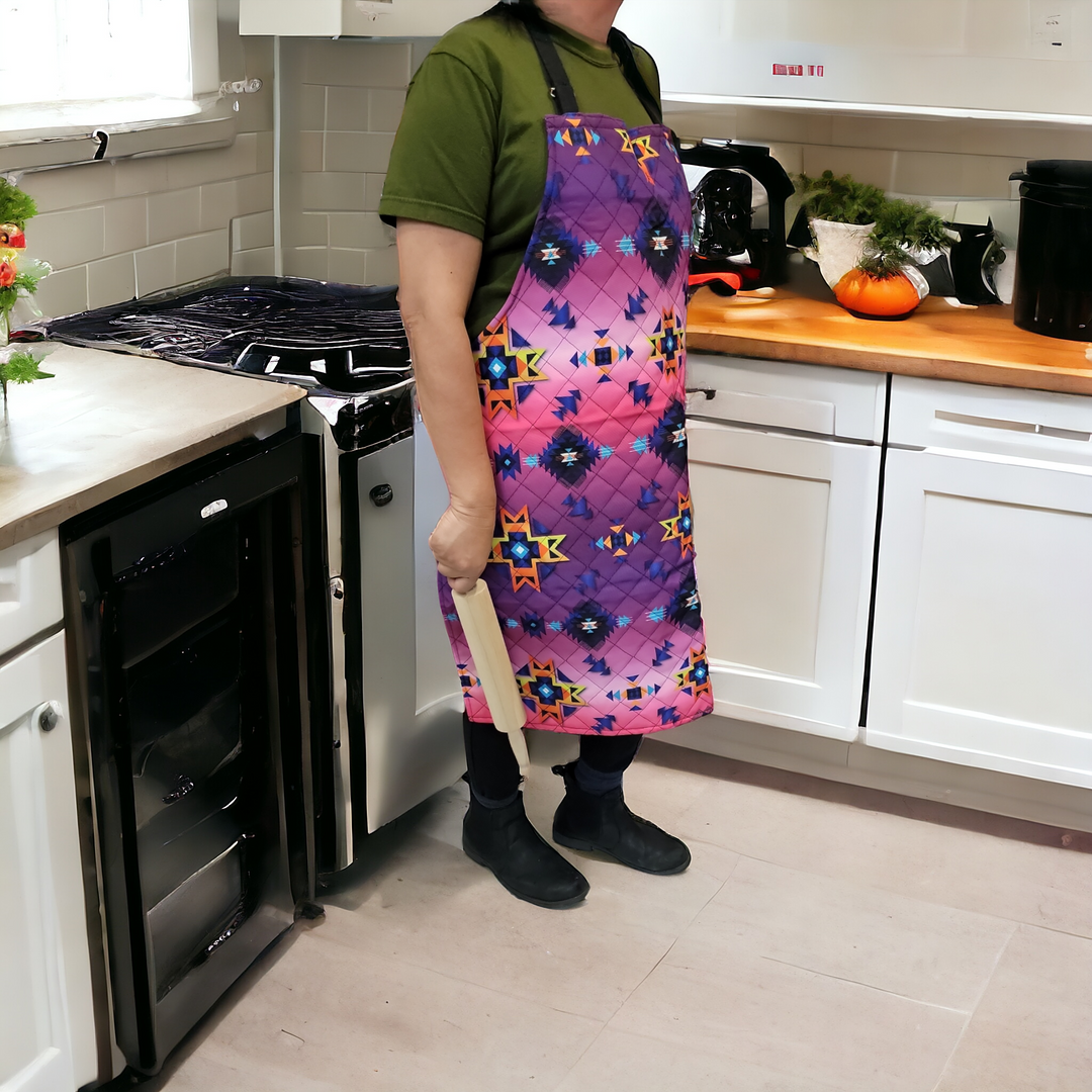 Pink custom printed apron