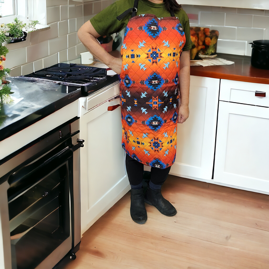 Yellow custom printed apron