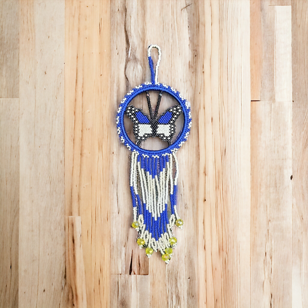 Red and Blue Butterfly Dream Catcher