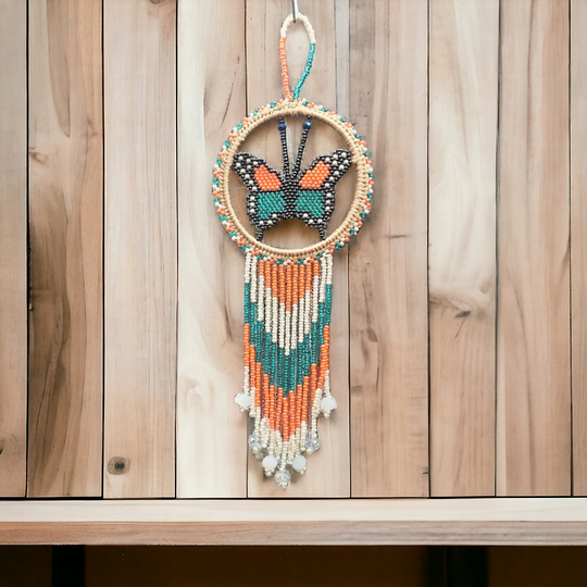 Orange and Green Butterfly Dream Catcher