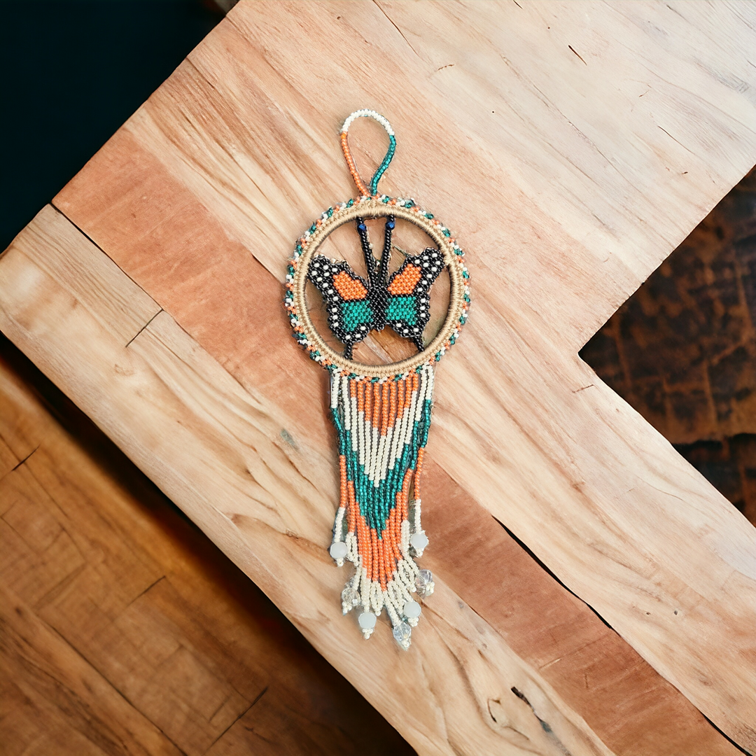 Orange and Green Butterfly Dream Catcher