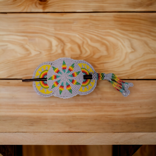 Grey and Yellow American Style Barrette