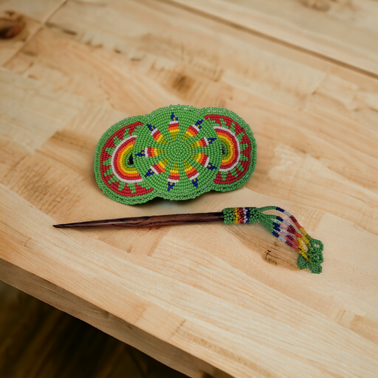 Light Green and Yellow American Style Barrette