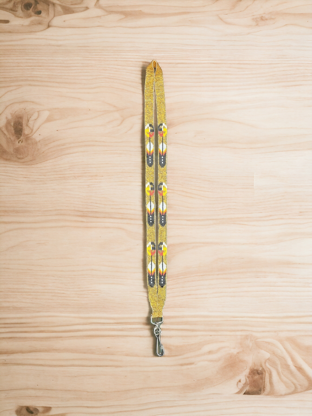 Golden Native Beaded Lanyard