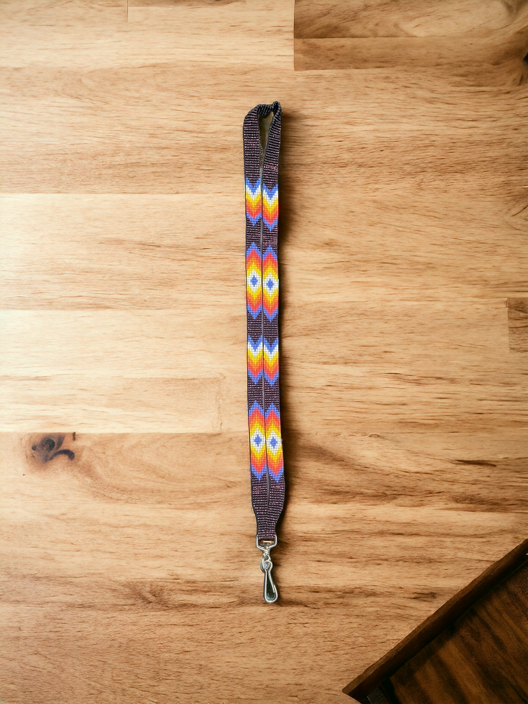 Purple Native Beaded Lanyard