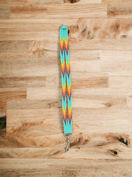 Turquoise Native Beaded Lanyard