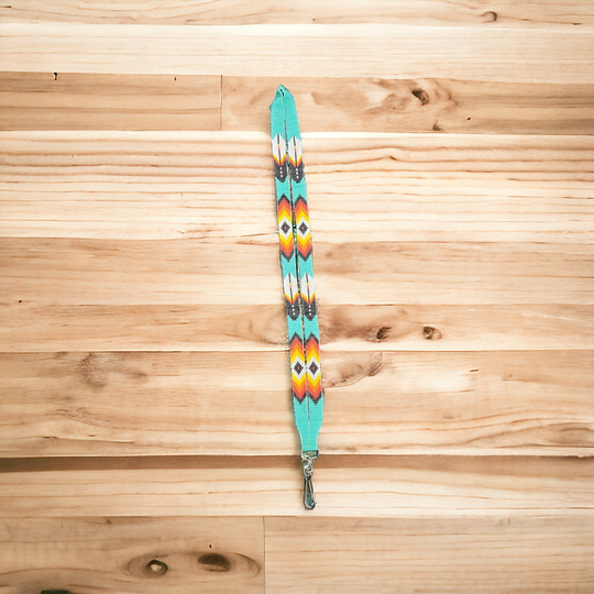 Turquoise Native Beaded Lanyard