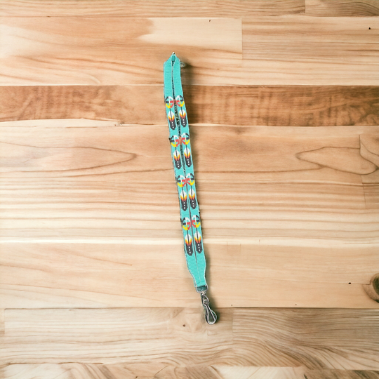 Turquoise Native Beaded Lanyard