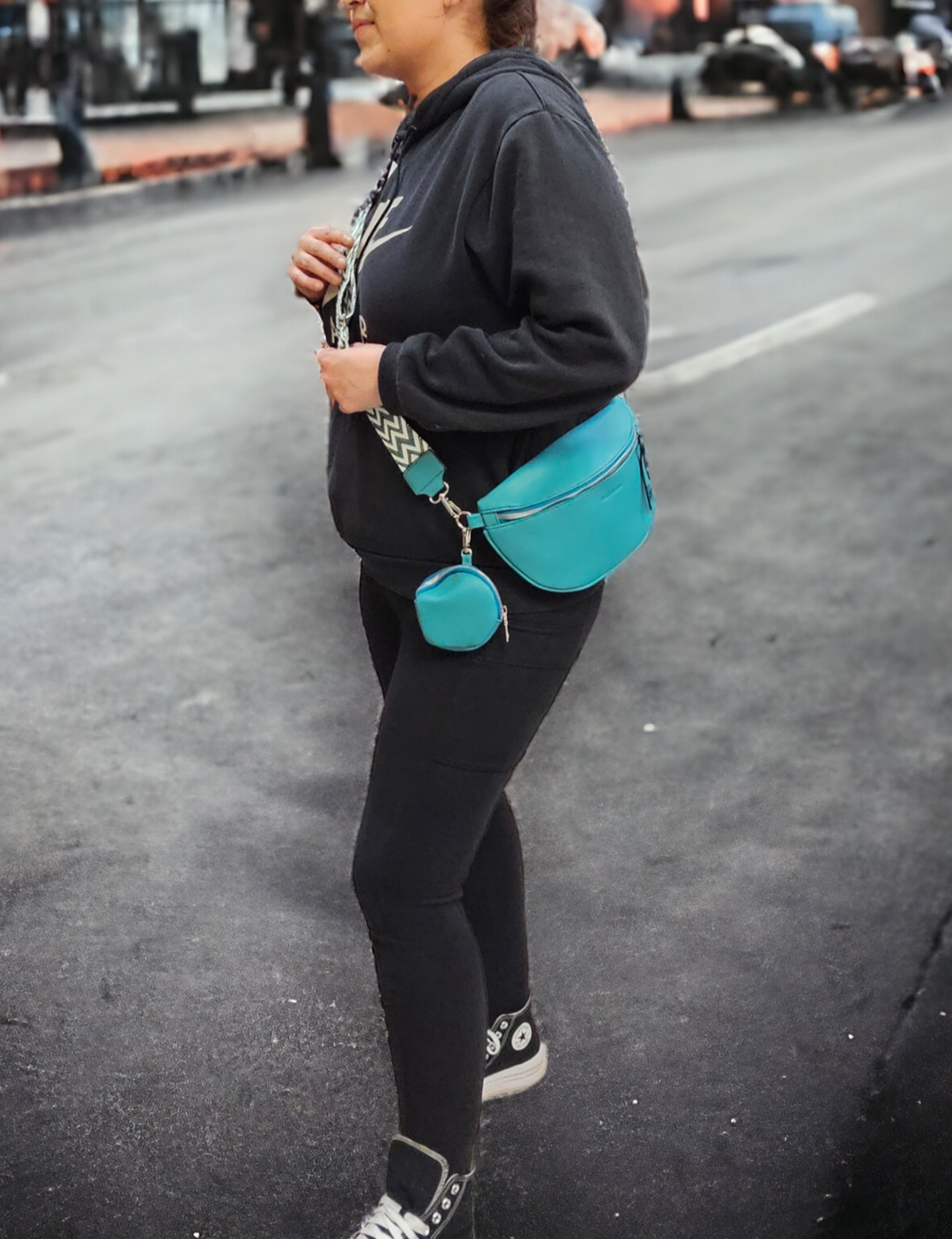 OldTribes™ Turquoise Leather Crossbody waist bag