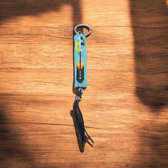 OLDTRIBES™ Beaded Turquoise Keychain