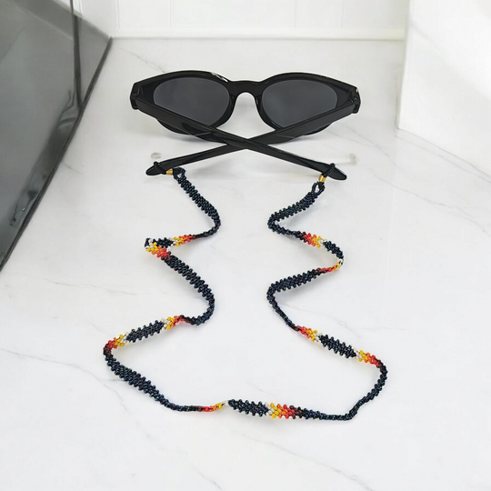 Artisan Handwoven Glasses Chain (Navy Blue)