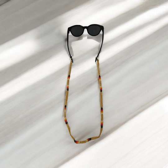 Artisan Handwoven Glasses Chain (Camel Brown)