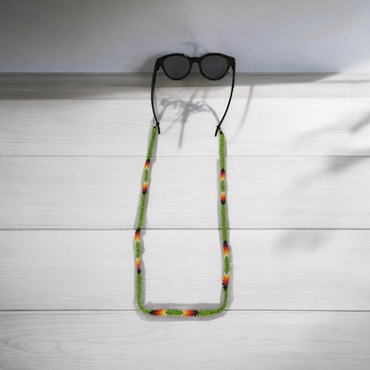 Artisan Handwoven Glasses Chain (Green)