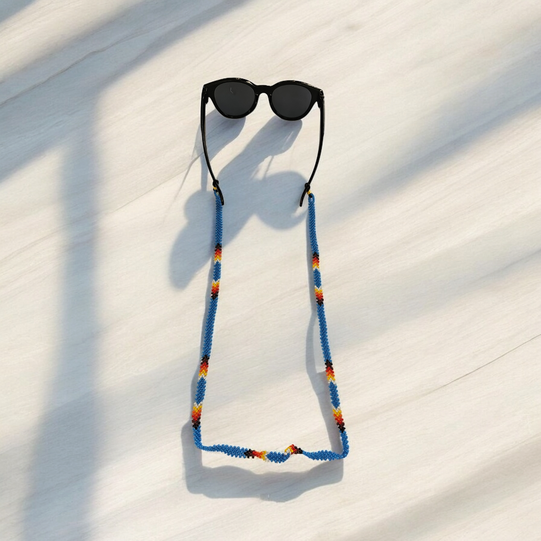 Artisan Handwoven Glasses Chain (Blue Sheep)