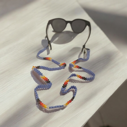 Artisan Handwoven Glasses Chain (Blue)