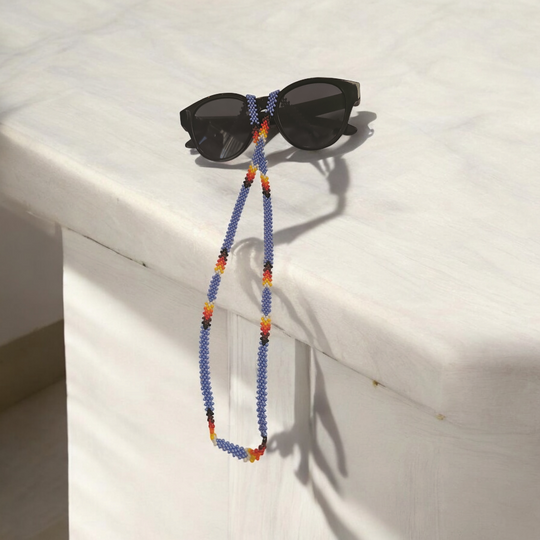 Artisan Handwoven Glasses Chain (Blue)