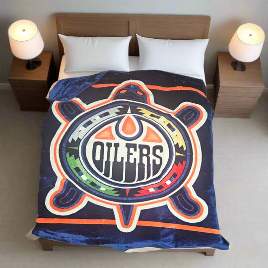 LUXURY PLUSH BLANKET (Turtle Island-Oilers)