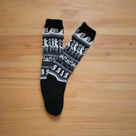 Black Alpaca socks