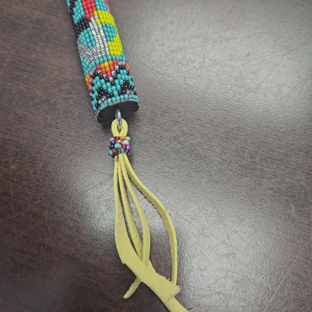 OLDTRIBES™ Beaded 4 coner turquoise Keychain