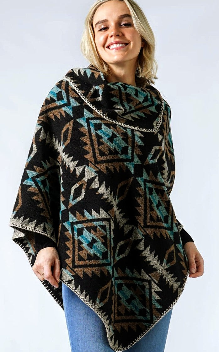 Rancho poncho (black) – OldTribes