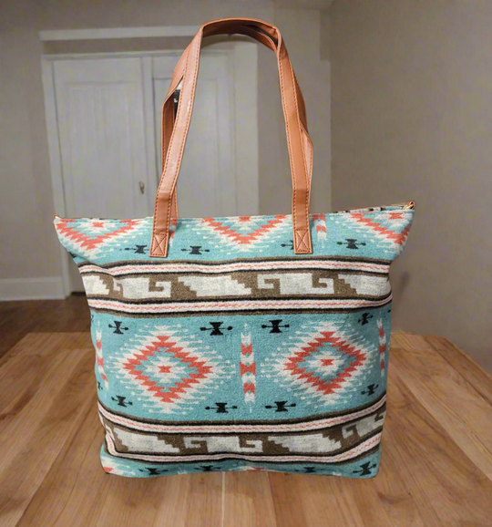 Turquoise Tote Bag